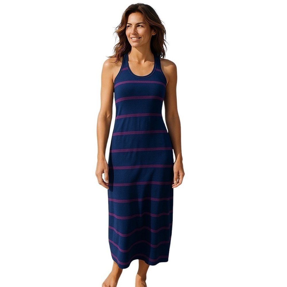 Lole Small Maxi Dress Racerback Casual Organic Cotton